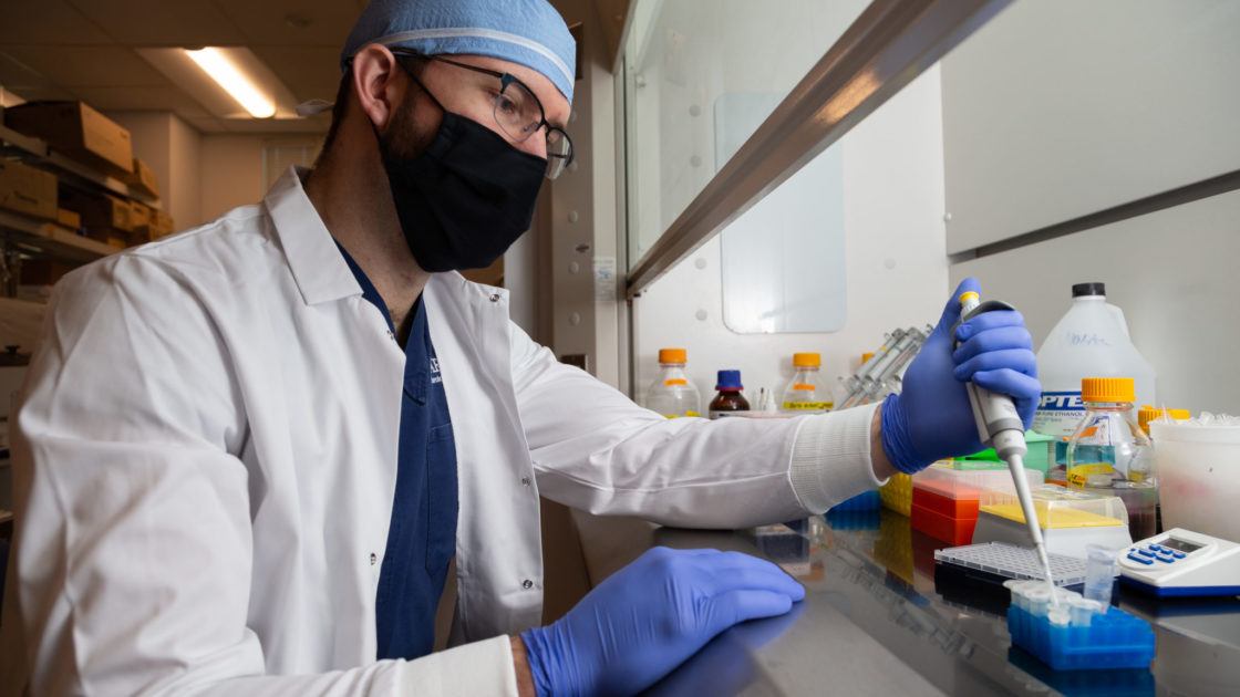 Dr. Jacob Baranoski pictured in the laboratory.