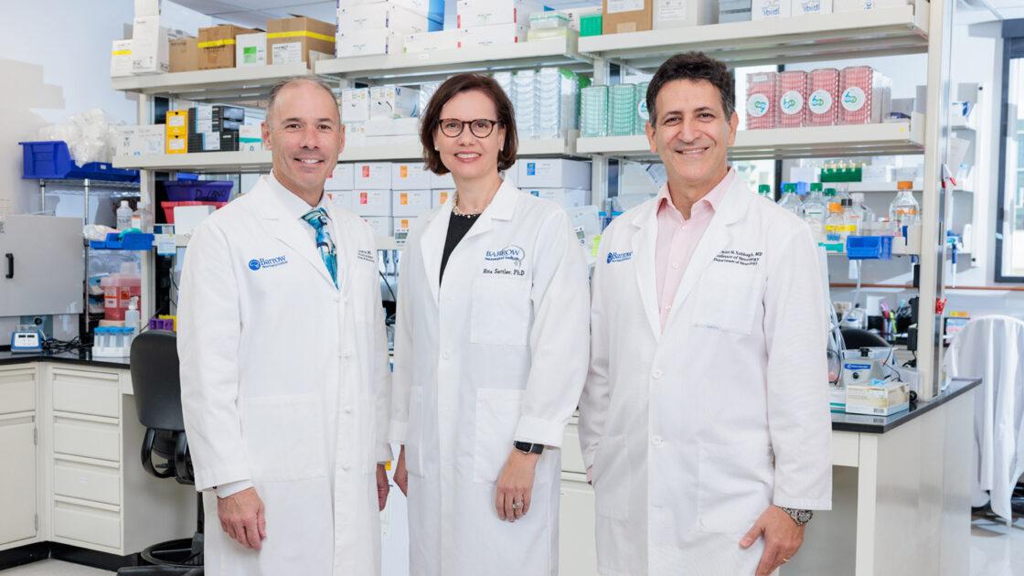 doctors racette, sattler, and sabbagh in a barrow laboratory