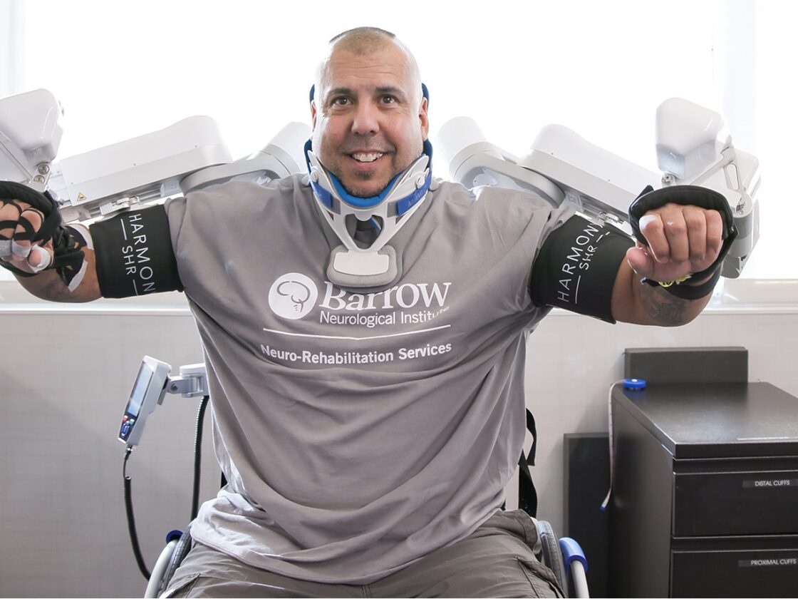 Barrow Neuro-Rehab patient using Harmony SHR technology.