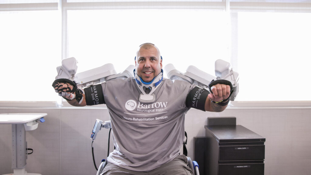 Neuro-Rehab Patient using the Harmony SHR device.