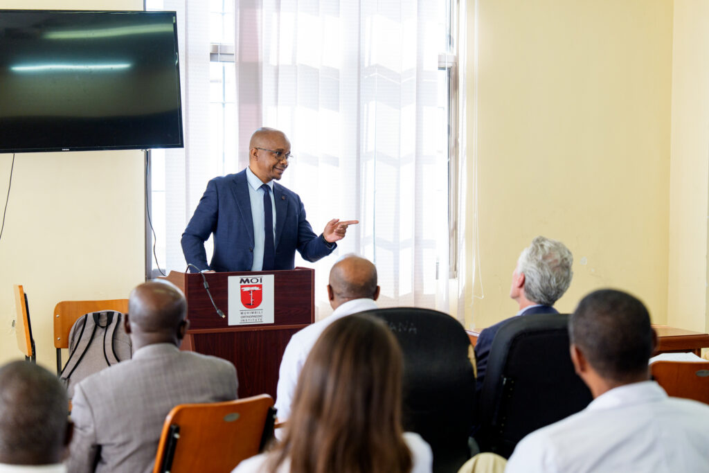 Dr. Lemeri L. Mchome presents at Muhimbili Orthopaedic and Neurosurgery Institute