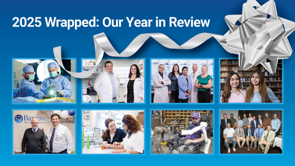 Collage of photos with a gift bow on top