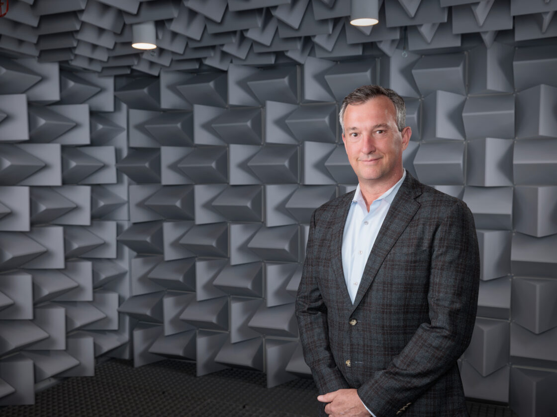 Tony Spahr, PhD in the audio chamber