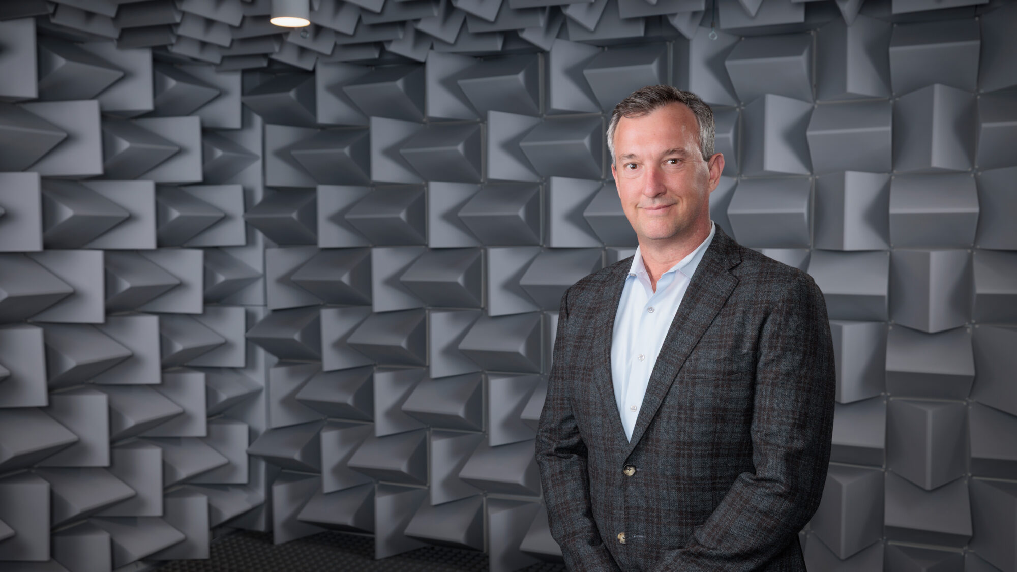 Tony Spahr, PhD in the audio chamber