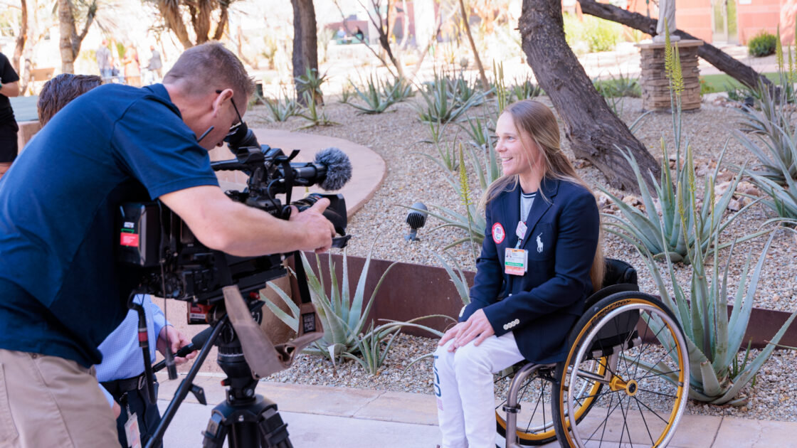 Former Team USA Paralympian brings torch to St. Joseph's Hospital and Medical Center
