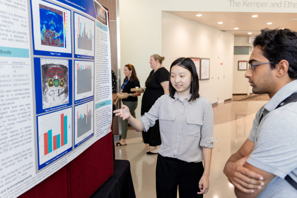 Student presenting at High School Internship Symposium