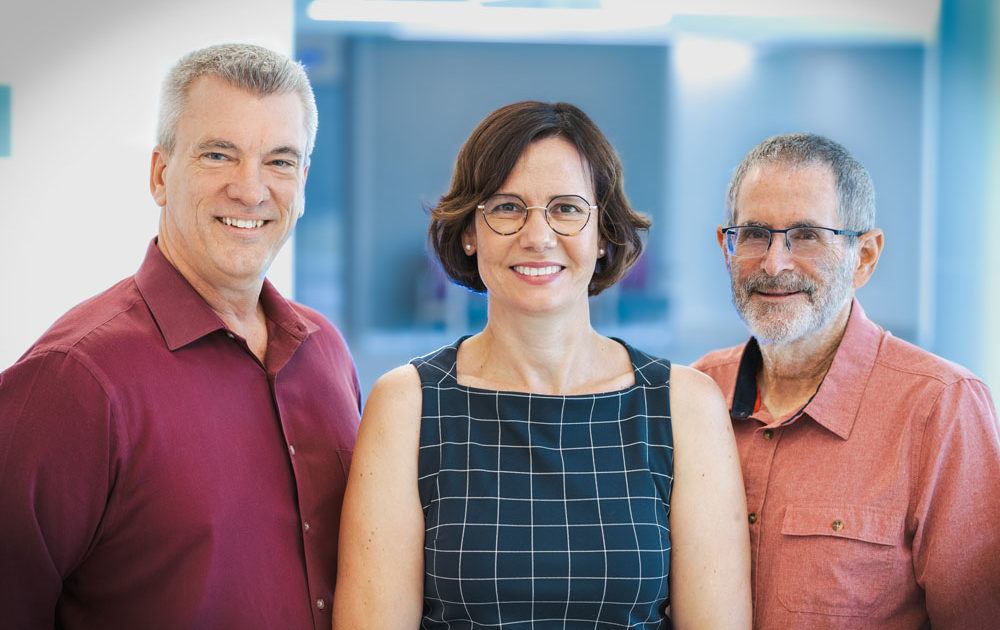 Photo of Dr. Bowser, Dr. Sattler, and Dr. Shefner