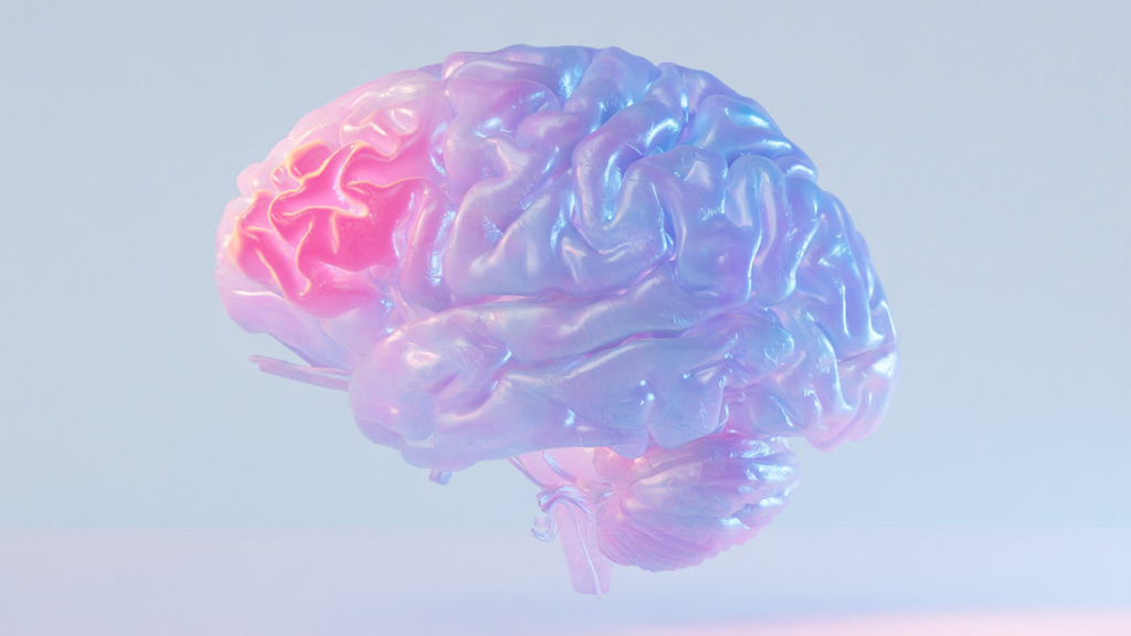 Illustration depicting a traumatic brain injury (TBI)