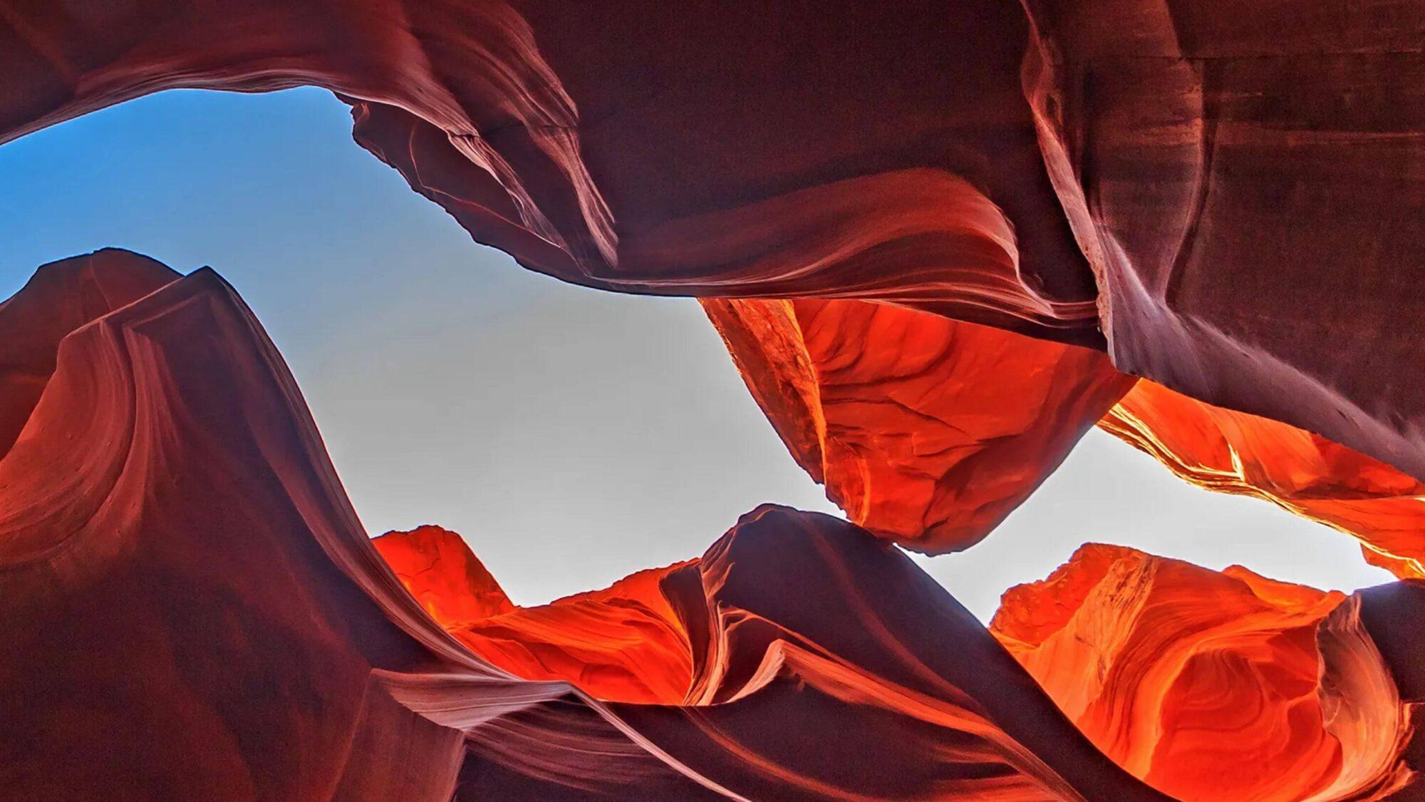 middle of a desert rock formation