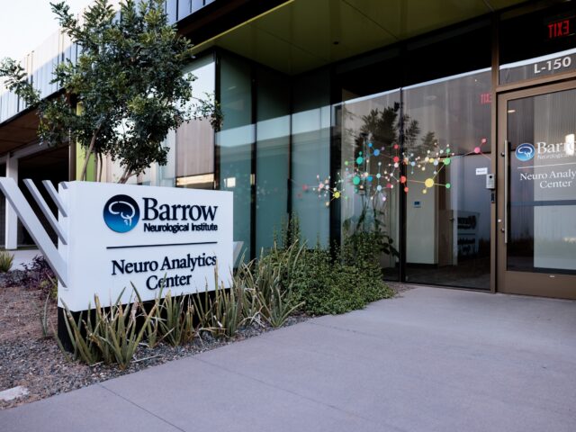 Exterior sign for the Barrow Neuro Analytics Center