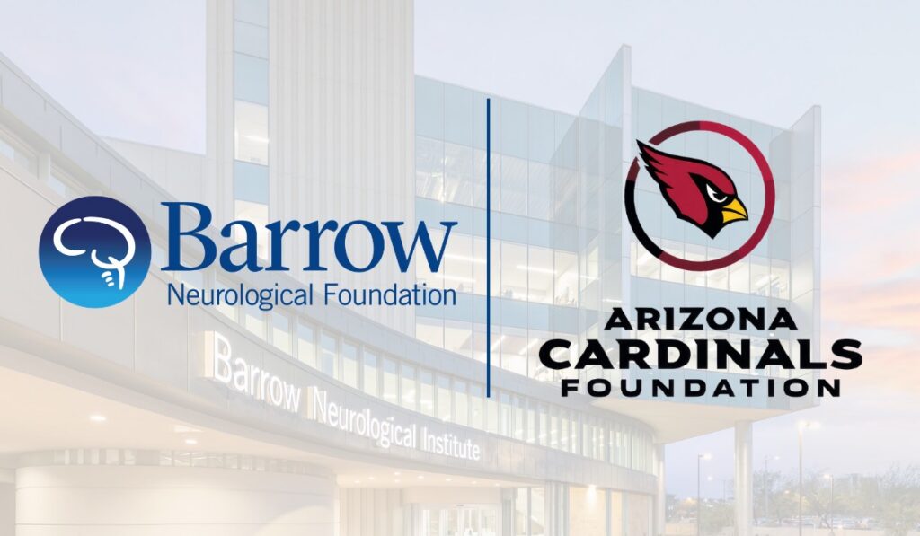 Barrow Neuroplex with Barrow an dAZ Cardinals Foundation logos