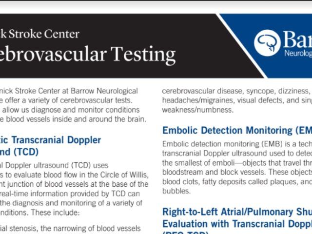 Click to View Cerebrovascular Testing Flyer