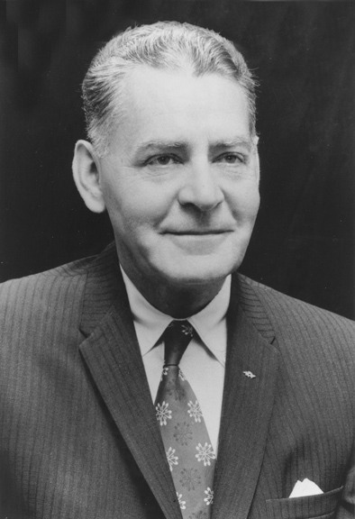 A black and white photo of Charles Barrow, a coal magnate who made an initial donation of $500,00 to found Barrow Neurological Institute.