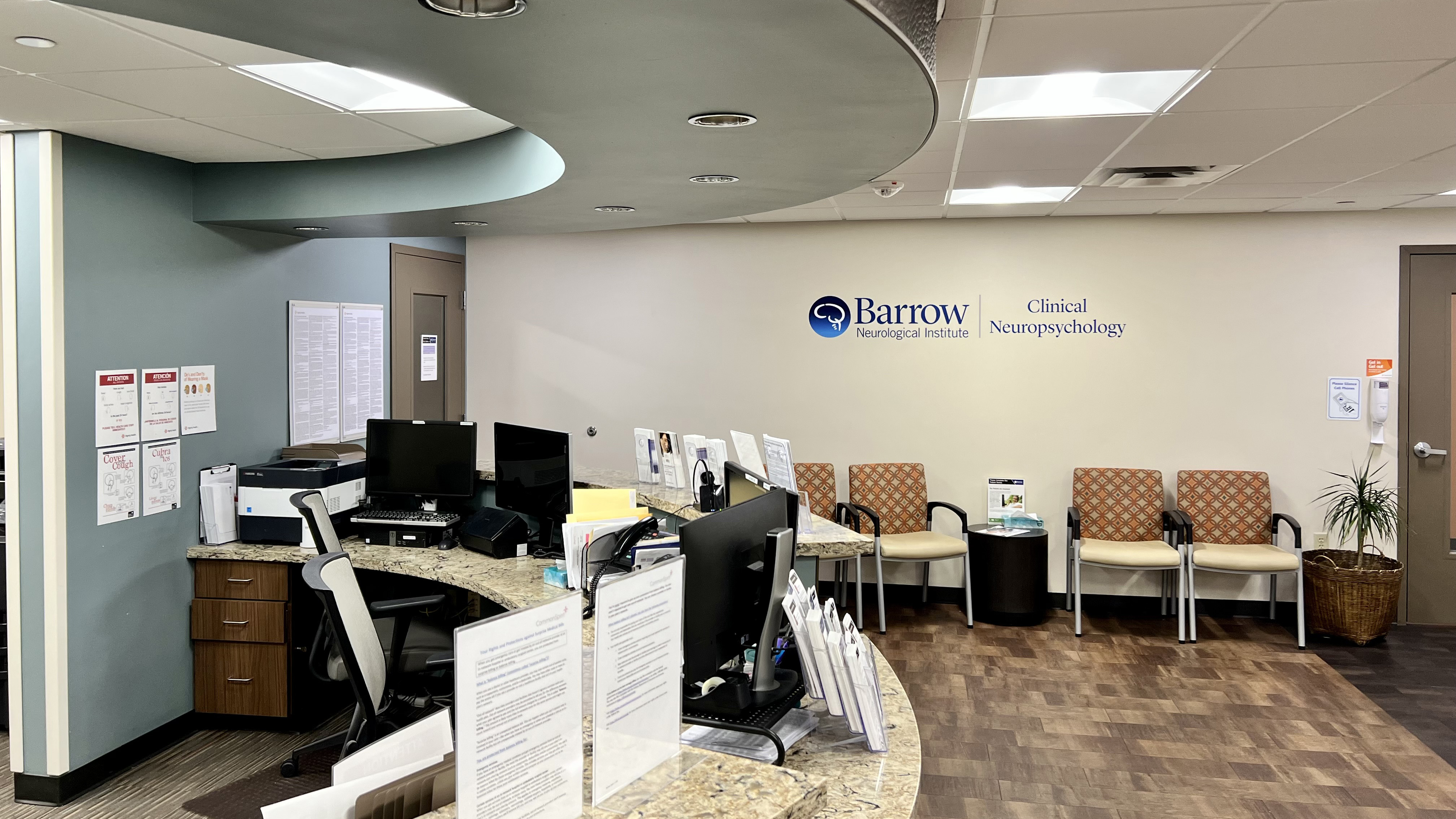 Photo of the Clinical Neuropsychology Program waiting area