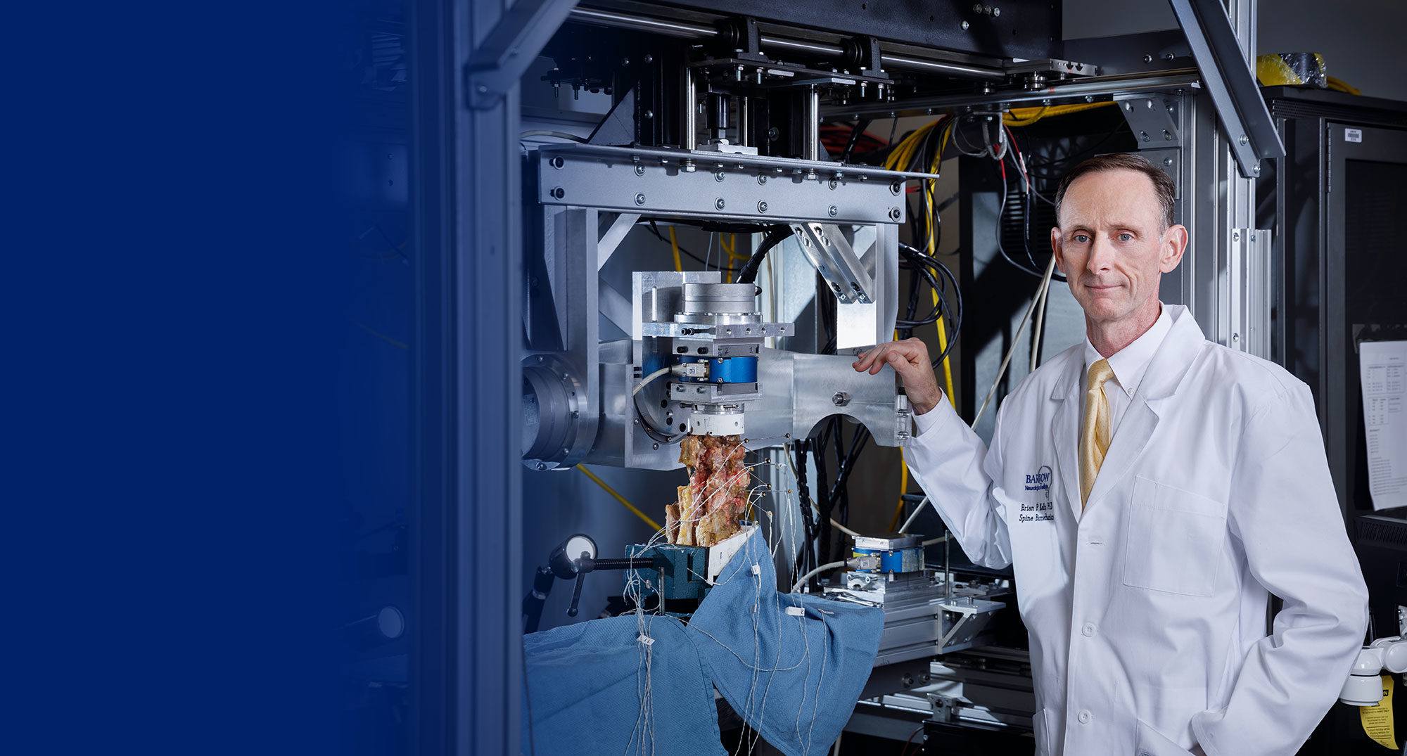 brian kelly in the spinal biomechanics laboratory