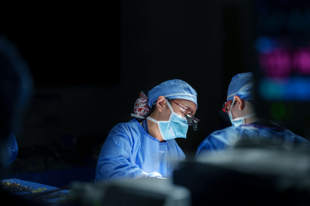 Dr. Xie in the operating room