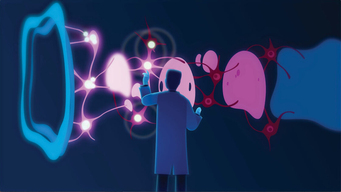 Illustration of a neuroscientist