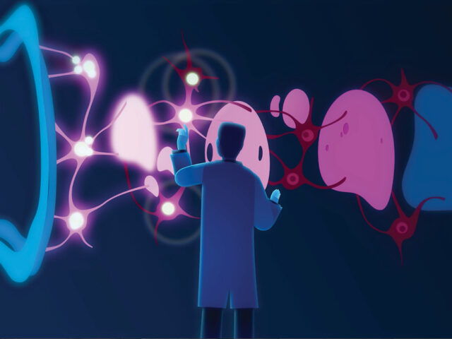 Illustration of a neuroscientist