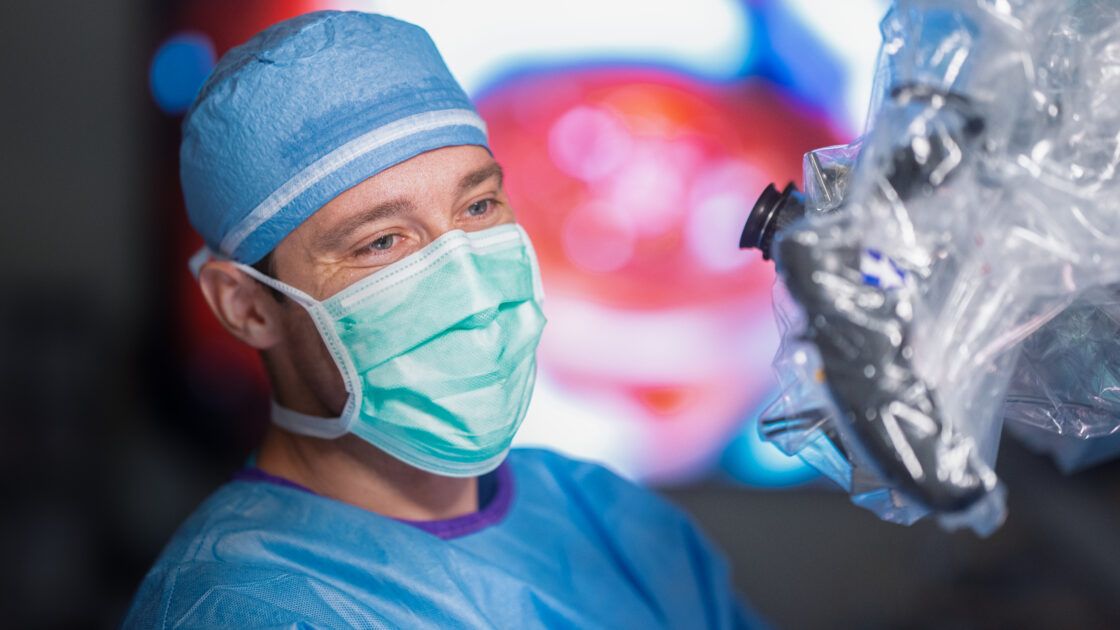 Barrow neurosurgery resident in the OR