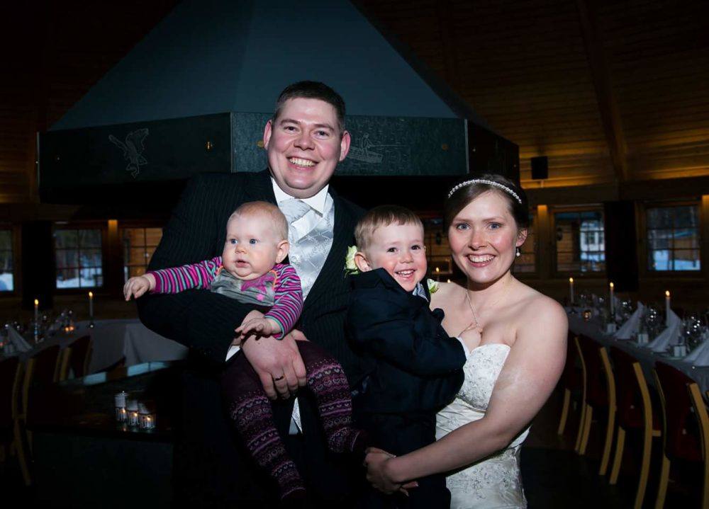 The Knubsen family at their wedding