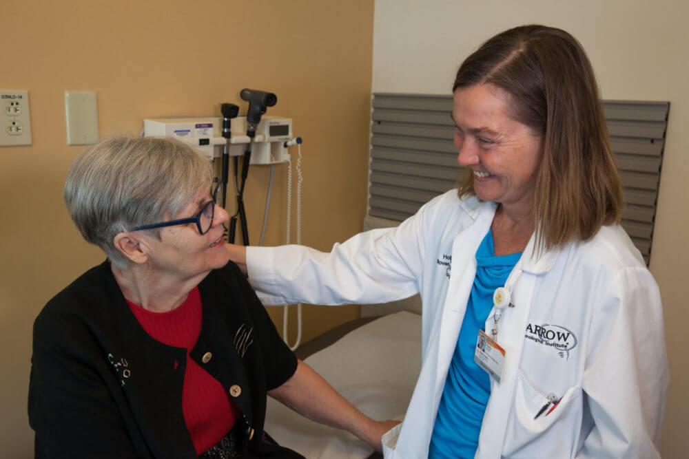 Dr. Holly Shill with Parkinsons patient