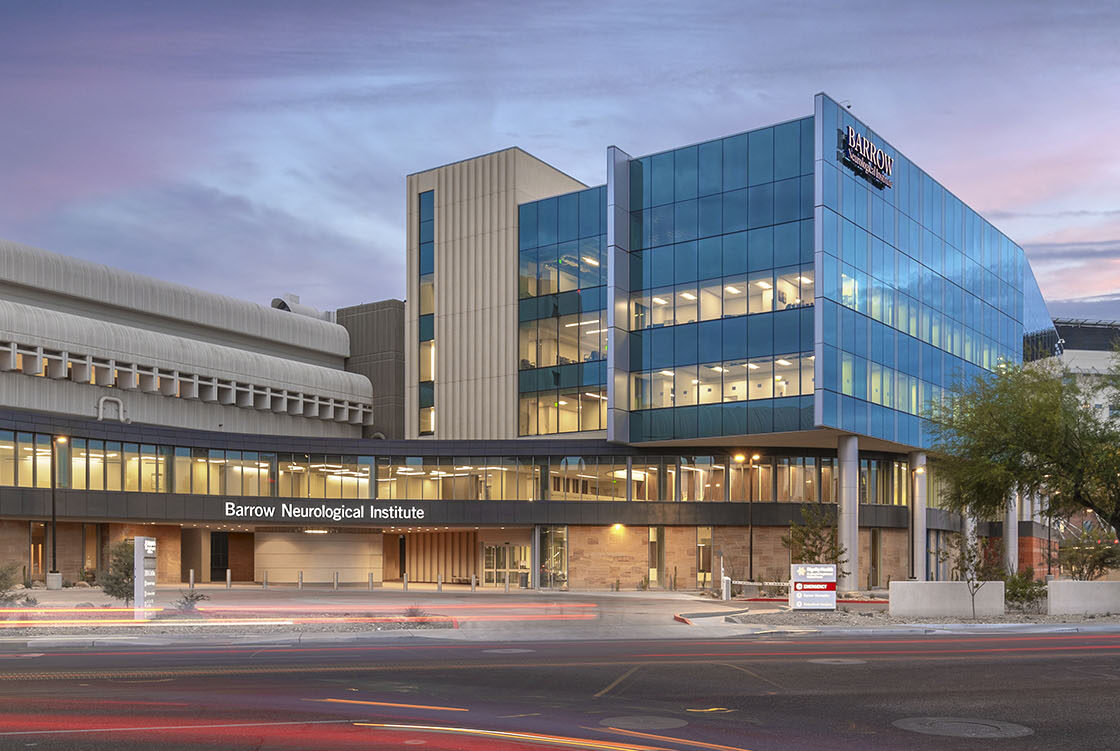 exterior photo of the Barrow neuroplex
