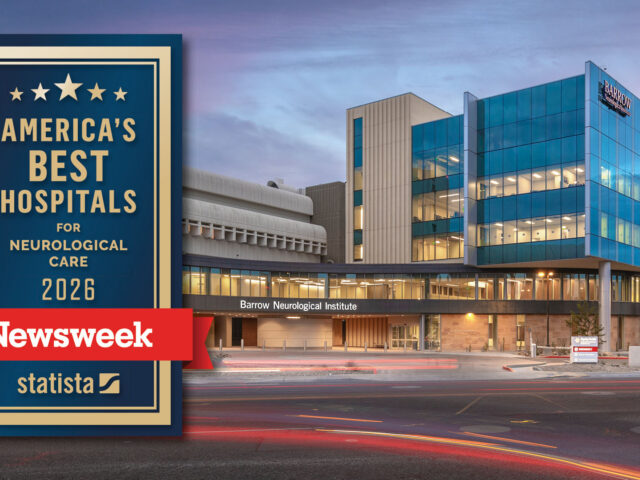 Photo of Neuroplex. overlaid with Newsweek "America's Best Hospitals for Neurological Care 2026" badge.