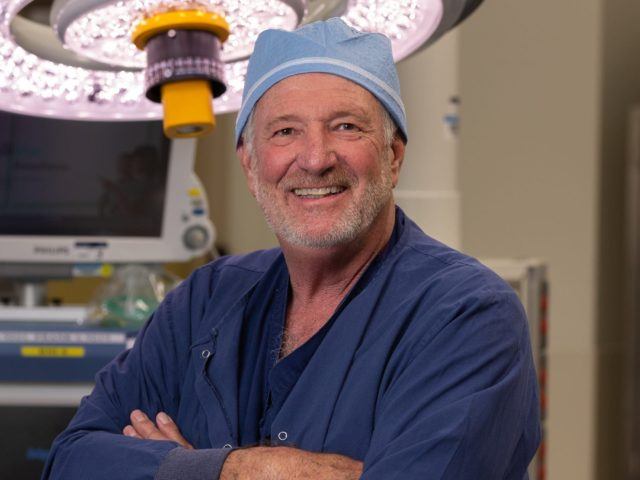 Dr. Steven Shedd in a Barrow operating room