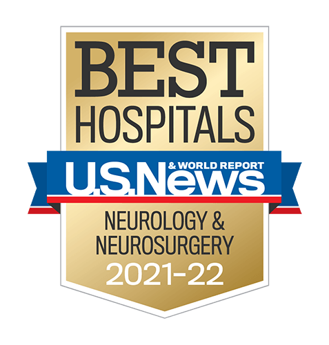 U.S. news and world report top hospitals for neurology and neurosurgery badge