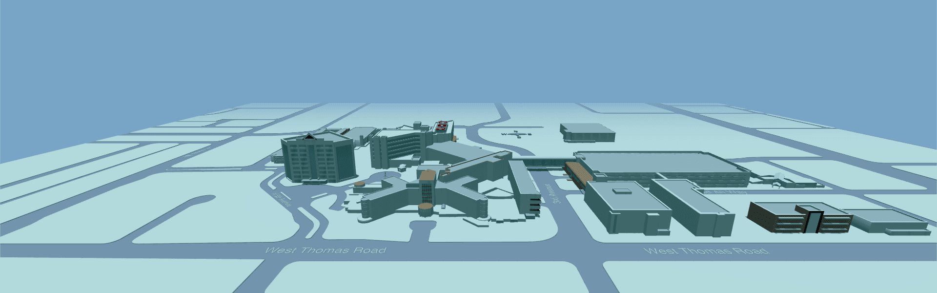 Barrow Neurological Institute campus in 3D