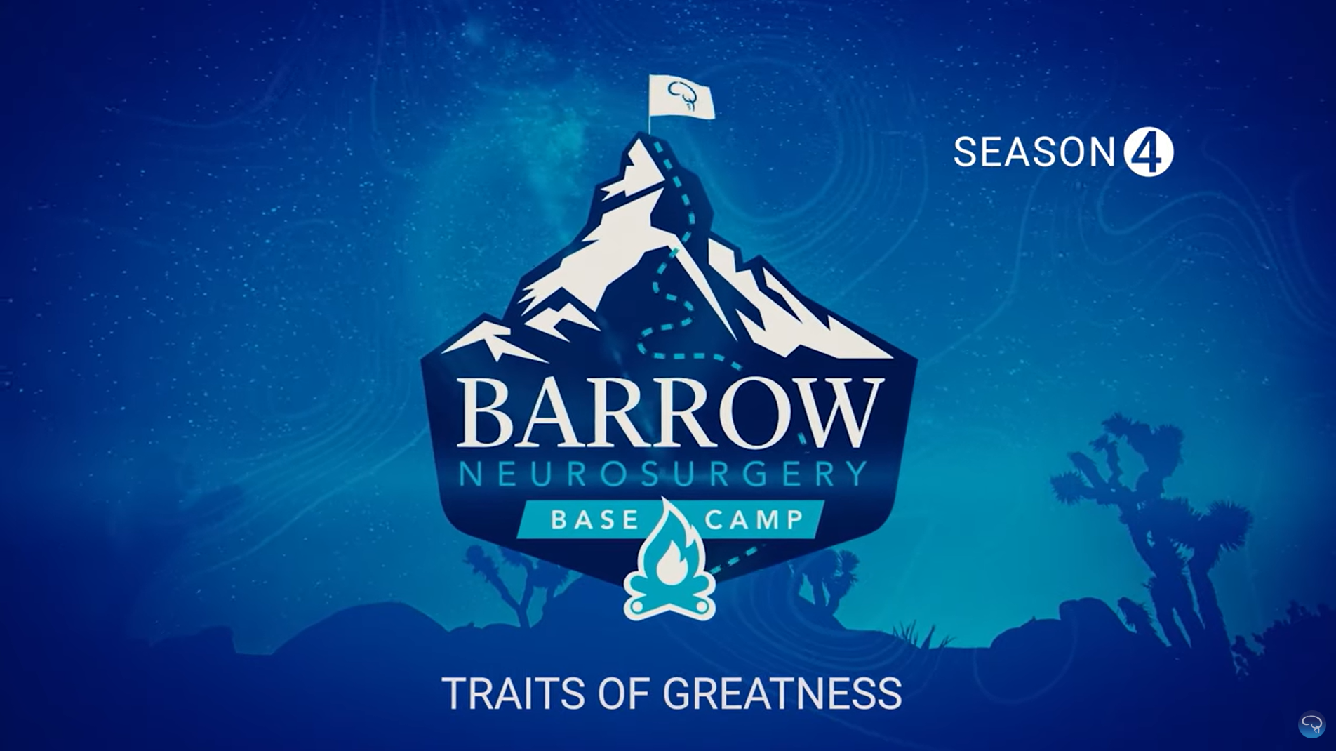 Barrow Neurosurgery Base Camp Season 4 logo, which shows a Barrow logo flag on top of a mountain