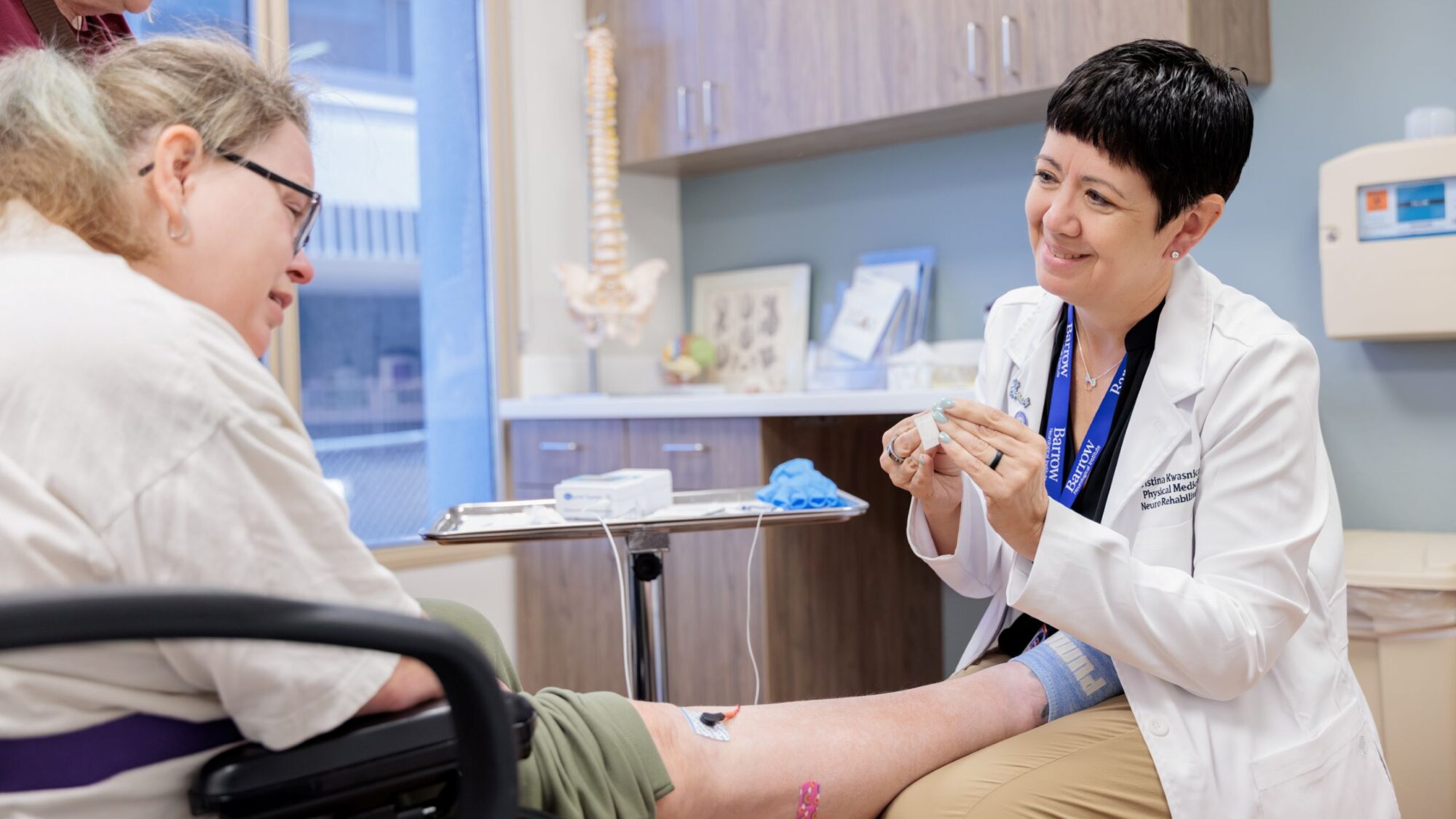 Dr. Christina Kwasnica treating a Neuro-Rehab patient