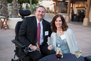 Doug Clough with his wife, Karen, at the 2015 "Friends of Mercy" dinner.