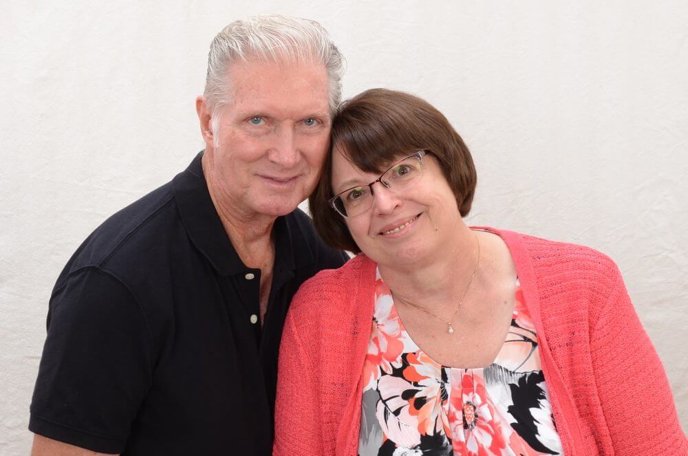 Acoustic neuroma patient Carolyn O'Brien and her husband, Dale