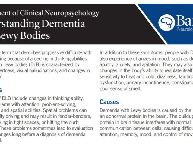 understanding dementia with lewy bodies from neuropsychological evaluation
