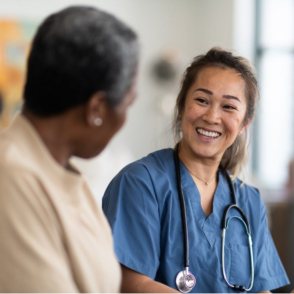 doctor and patient having a conversation