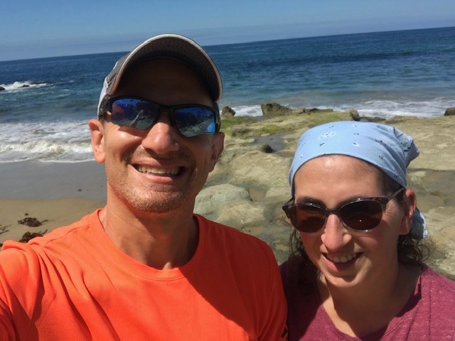 Dan and Hillary Burns at the beach