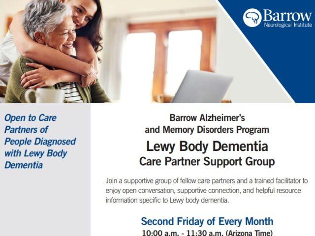 click to view lewy body care partner support group information