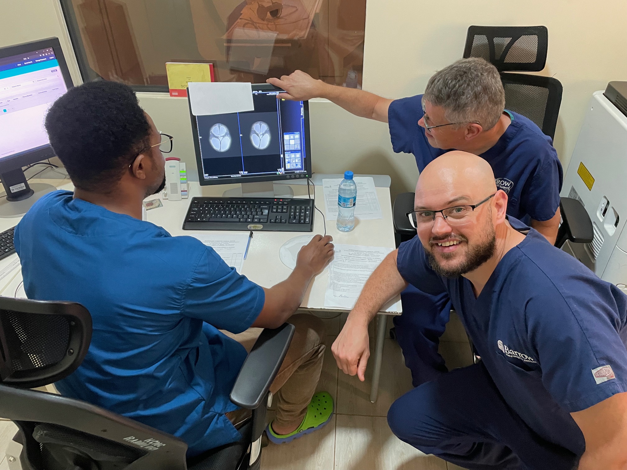 Photo of the neuroradiology team in Tanzania