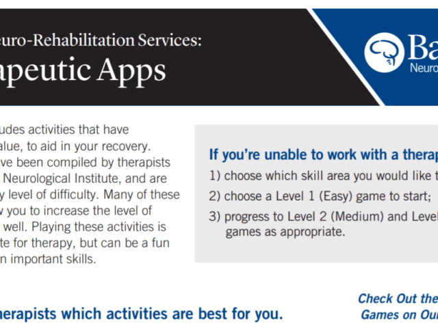 Neuro Rehab Therapeutic Apps