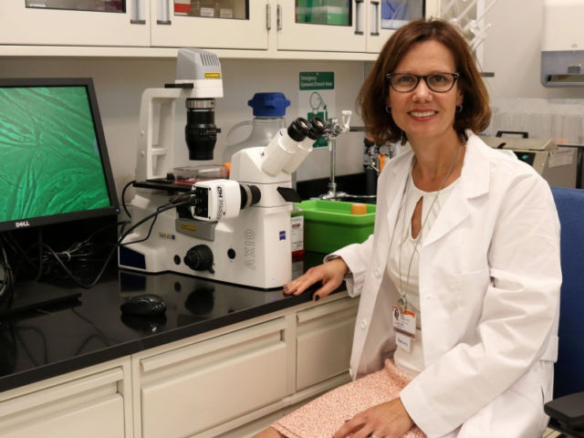 photo of dr. rita sattler in her laboratory