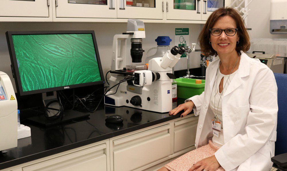 photo of dr. rita sattler in her laboratory