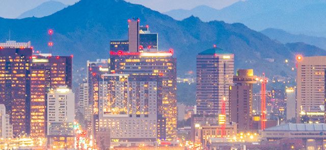 downtown phoenix at night