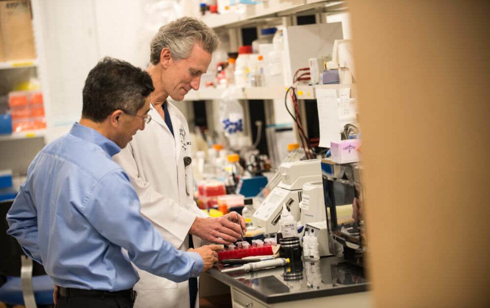 Barrow doctors researching in laboratory