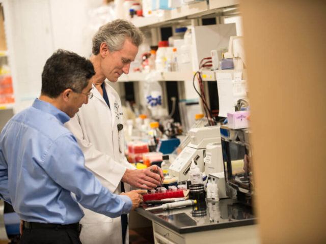 Barrow doctors researching in laboratory